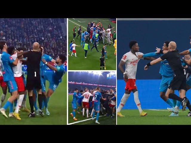 Crazy Fight between FC Zenit and Spartak Moscow Players || 6 Red Card shown || Russian Cup