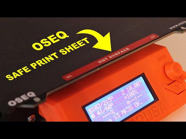 OSEQ Safe Print Sheet on the test - new flexible textured PEI sheet on the market