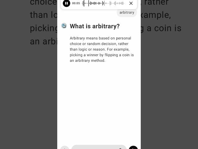What is arbitrary?