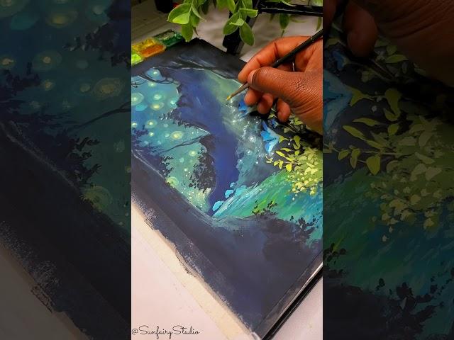#art #gouache #gouachepainting #dreamyart #sunfairy