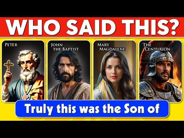 BIBLICAL CHARACTERS QUIZ - 25 BIBLE QUESTIONS TO TEST YOUR BIBLE KNOWLEDGE - The Bible Quiz