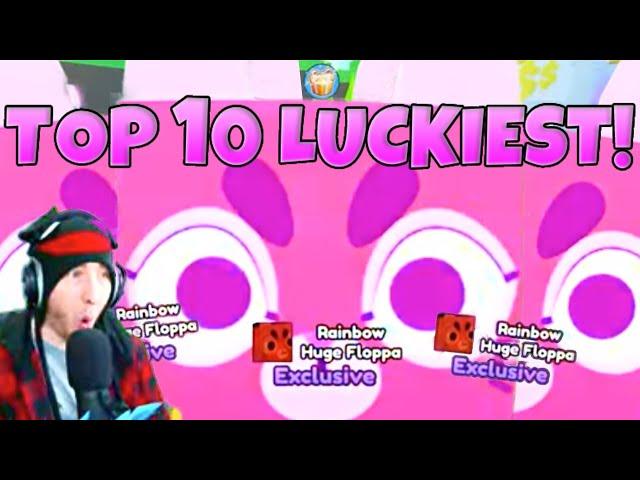 TOP 10 LUCKIEST YOUTUBERS In Pet Simulator X!