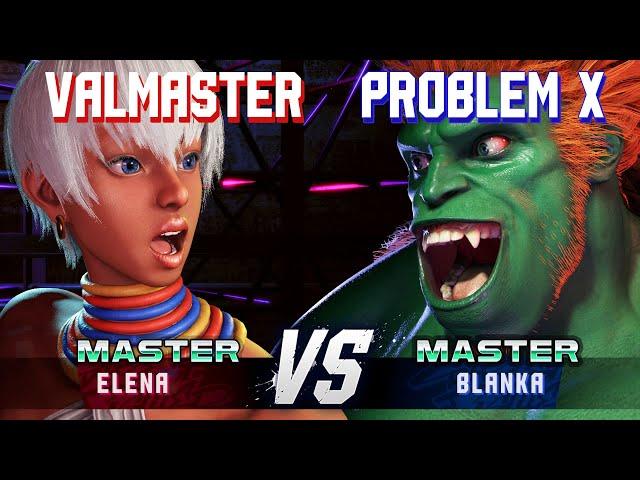 SF6 ▰ VALMASTER (Elena) vs PROBLEM X (Blanka) ▰ High Level Gameplay