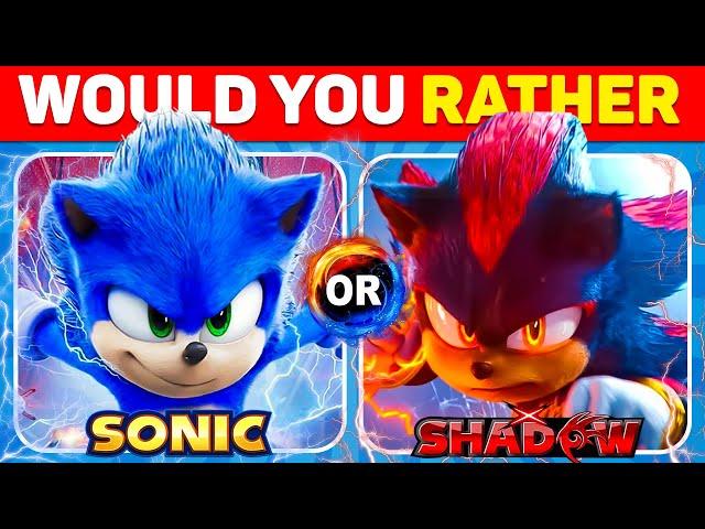 Would You Rather...? Sonic The Hedgehog 3 Edition  SM Quiz