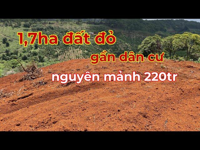 Bán 1,7ha gần đường lớn,gần dân giá nguyên mảnh 220tr lh 0366592989