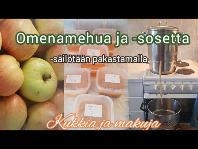 Omenamehua ja -sosetta mehumaijalla!