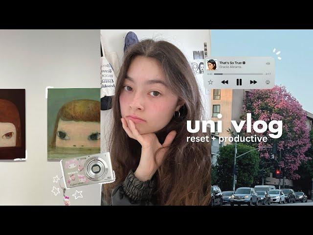 UNI RESET VLOG UCLA vs. USC game, korean skincare routine, room makeover, friendsgiving, girls trip