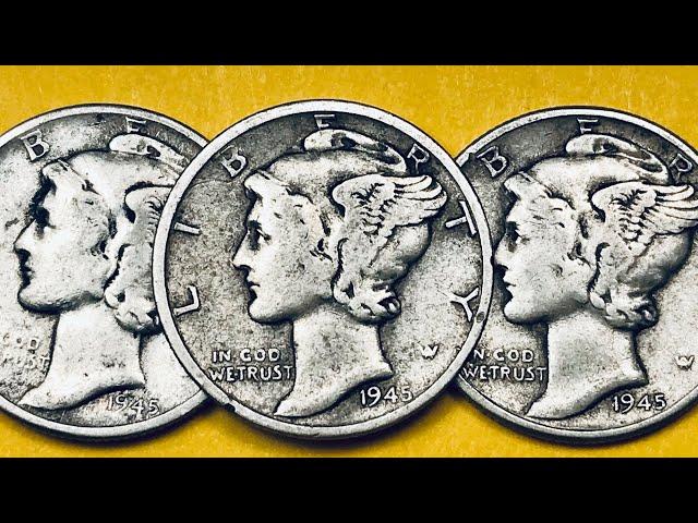 $125,000 For A US 1945 Mercury Winged Liberty Dime Philadelphia Full Bands  - United States Coin