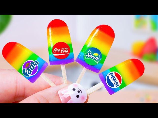 COCA COLA Soda Jelly Ice Cream  Rainbow Miniature Fruit Jelly Dessert  Bitty Bakes 