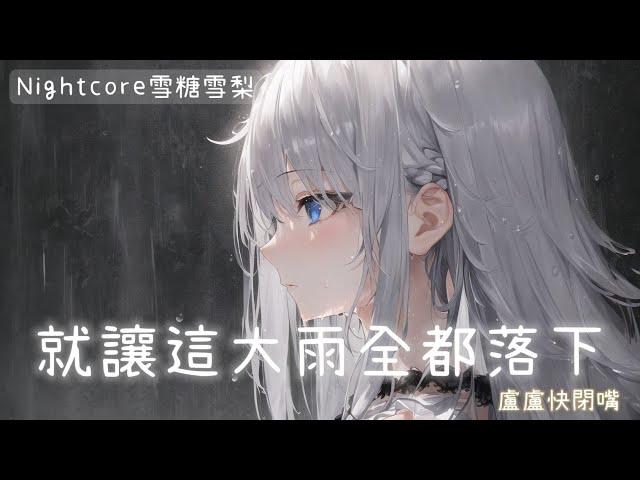  Nightcore  就讓這大雨全都落下 (lyrics)動態歌詞#盧盧快閉嘴#就讓這大雨全都落下#nightcore