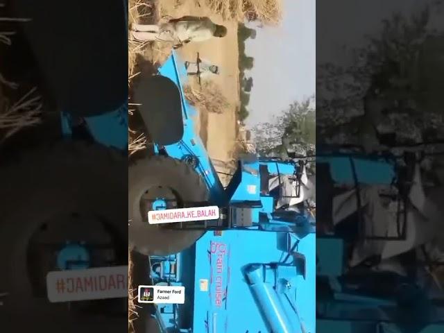 jaat farm house.       combine machine‍‍ #jaat #farming #haryana #combine