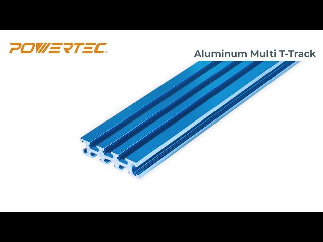 POWERTEC Multi T-Tracks | 36” Long - 3” High | Universal T Track Aluminum Extrusion (71223 )