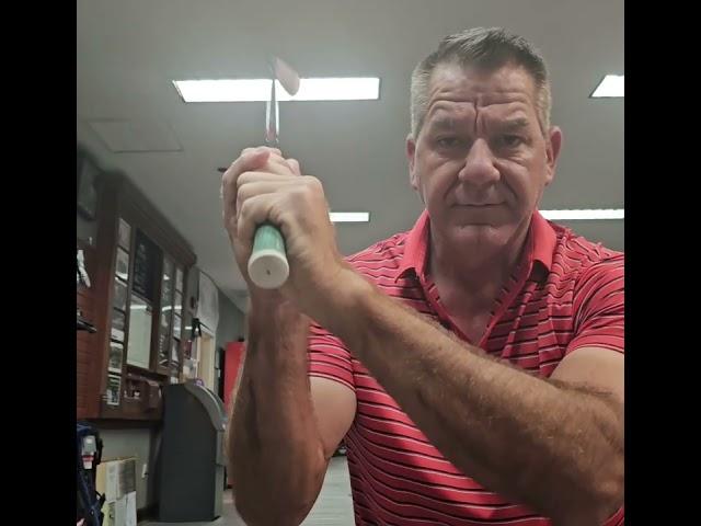 Golf swing is easy with light grip pressure