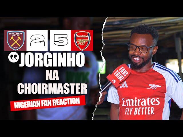 WEST HAM 2-5 ARSENAL  ( Psalm - NIGERIAN FAN REACTION) - Premier League HIGHLIGHTS 2024 -2025