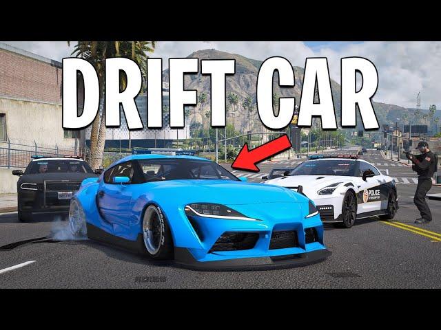 Running From Cops with Drift Car on GTA 5 RP