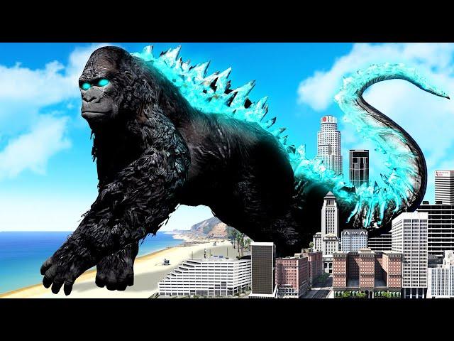 GODZILLA and KING KONG Become ONE in GTA 5 (Kongzilla)