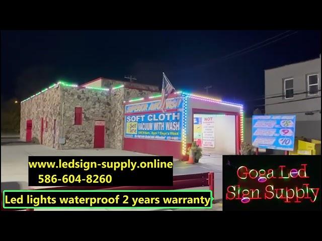 RGB led lights for storefront windows