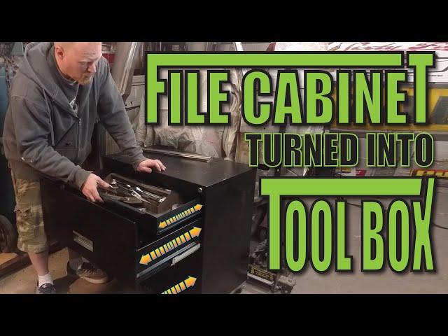 Filing Cabinet converted to Tool Box Rolling Chest