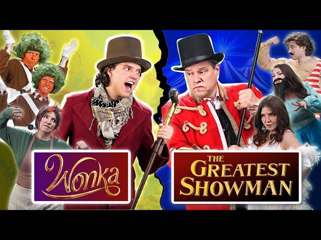 "Wonka vs Greatest Showman" Battle | Sharpe Family Singers 