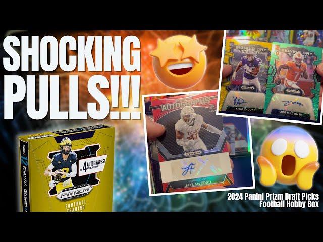 SHOCKING Pulls! 2024 Panini Prizm Draft Picks Football Hobby Box Delivers INSANE Hits! 