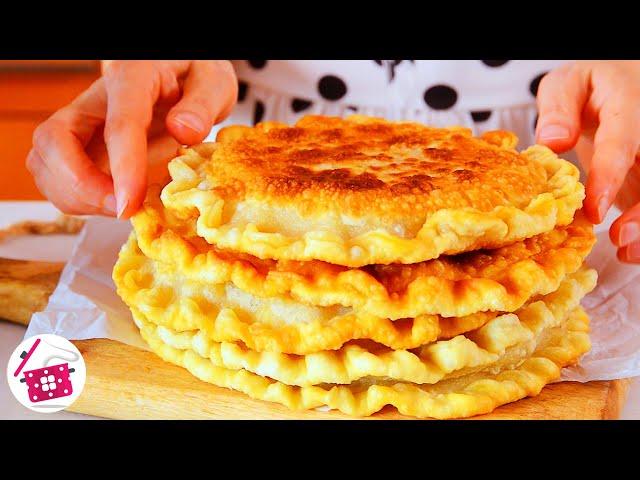 FLOUR + BOILING WATER! I NEVER TIRED OF COOKING THEM. Better than pizza, flatbread and pasties