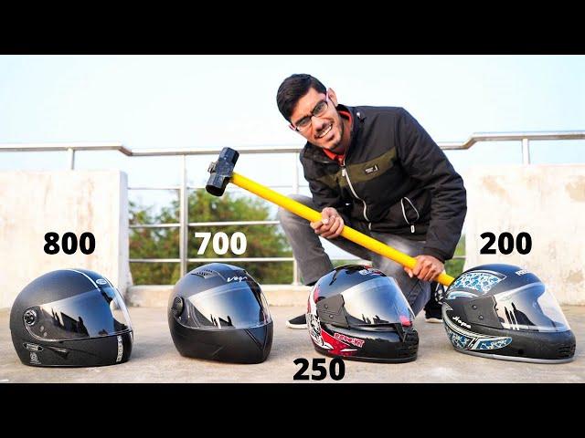 Cheap VS Expensive Helmet Strength Test | पुलिस से बचाने वाले हेलमेट की सच्चाई 