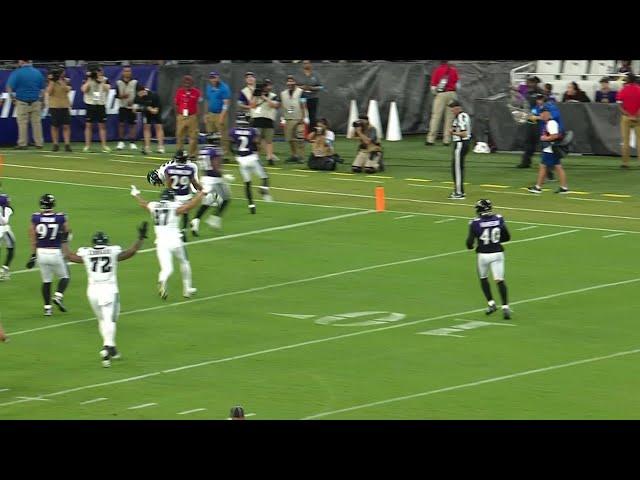 Kenny Pickett's first preseason TD pass as an Eagle goes to Will Shipley