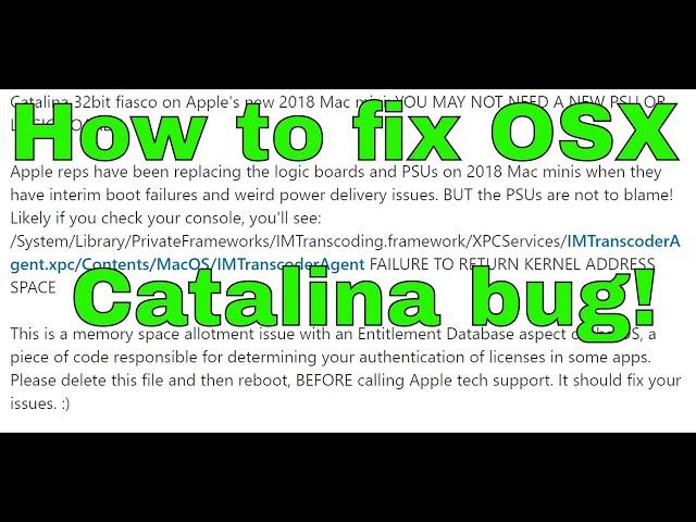 Mac OSX Catalina update is bricking machines, here's a potential fix