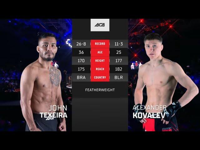 Джон Тейшейра vs. Александр Ковалев | John Teixeira vs. Alexander Kovalev | ACA 163