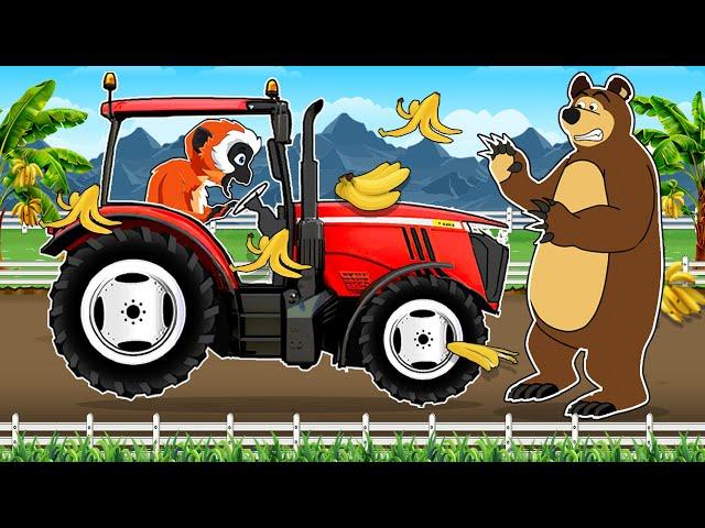 The Lost Monkey: From Mischievous Prankster to Heroic Fixer | Farm Vehicles Animated