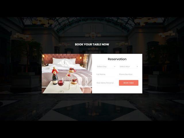 Restaurant Reservation Form | HTML & CSS