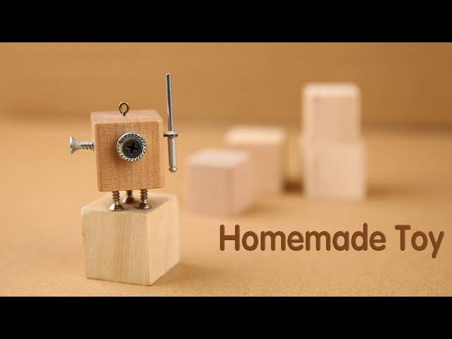 Making Robot Toys with Wood Blocks and Screws | Wooden Robot DIY Homemade Toy