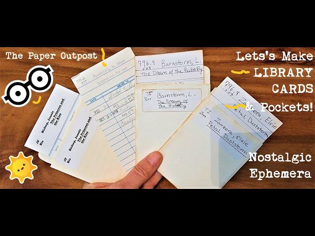 How to Make Library Cards & Library Card Pockets! Fun For Our Junk Journals! The Paper Outpost! :)