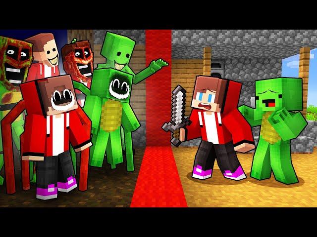 JJ and Mikey vs MONSTERS EXE Village Battle in Minecraft - Maizen