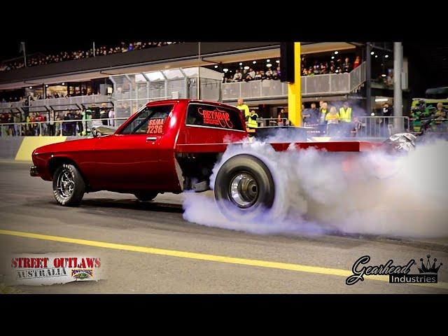 Street Outlaws Australia Blown Holden 1 Tonner  broke traction and still gets the WIN