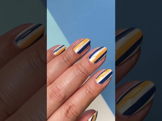 Fall striped nails  -a—#nailart #nails #diynails