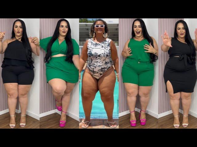 Glamorous fashion model, plus size try on haul  Curvy fashion haul