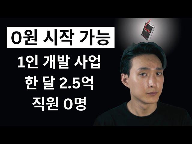 0원으로 시작 가능 한 달 2.5억 버는 1인 개발 사업 (6가지 전체 가이드)