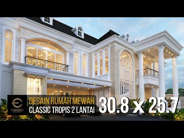 MRS. LITA'S LUXURIOUS CLASSIC TROPICAL HOUSE DESIGN WITH 30.8M WIDTH AND 25.7M LENGTH