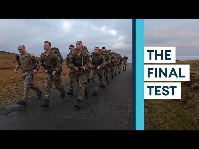 Royal Marines recruits tackle the infamous '30-miler'