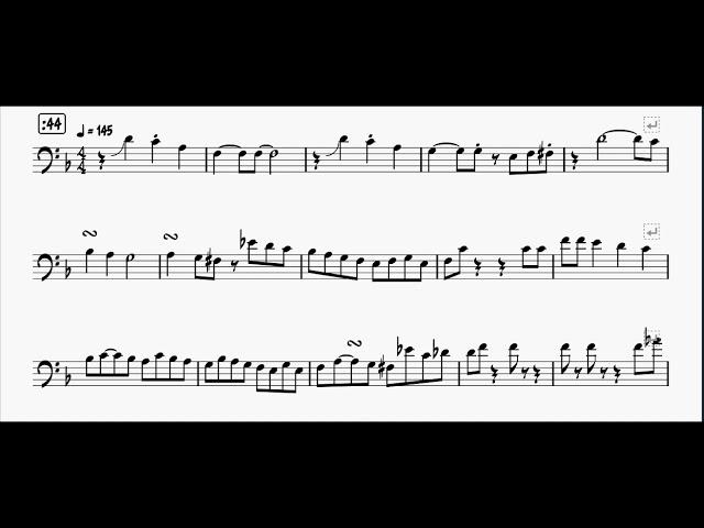 Slide Hampton "Pajama Tops" Trombone Solo Transcription