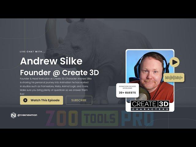 Live Chat with Andrew Silke - Founder of Create 3D Characters