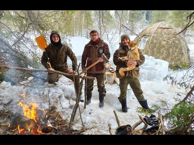 ЛАГЕРЬ В ТАЙГЕ - БУШКРАФТ | 3 ВИДА МЯСА - БОГРАЧ | РЕБРА НА ОГНЕ | КРОВАТЬ НА ДЕРЕВЕ | РЫЖИЙ ЗВЕРЬ