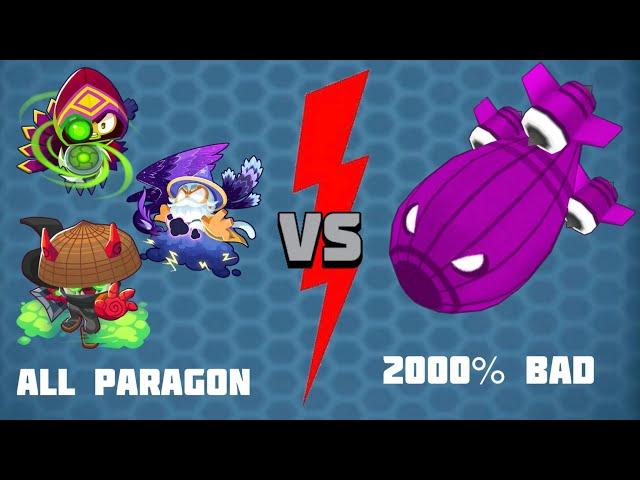 All paragon (paragon degree 1) vs 2000% health BAD in BTD6