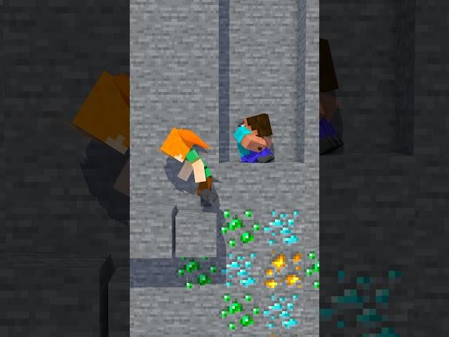 Herobrine, Never Give Up Mining! - Minecraft Funny Animation