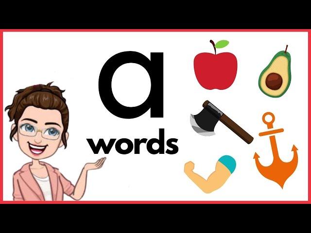 WORDS THAT START WITH Aa | 'a' Words | Phonics | Initial Sounds | short a sound | LEARN LETTER Aa