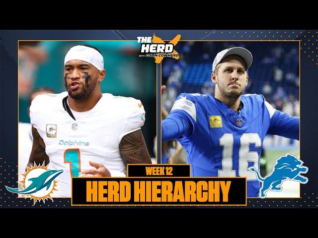 Herd Hierarchy: Dolphins swim to Colin's Top 10, Lions make giant leap in Week 12 | NFL | THE HERD