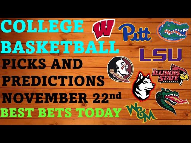 College Basketball Picks and Predictions November 22 Best Bets Today