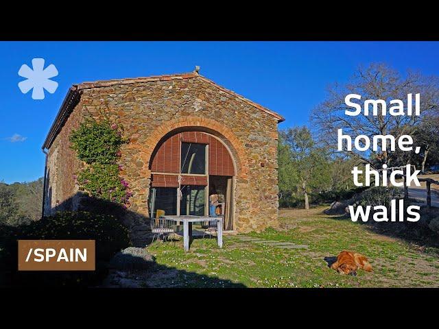 Turns stone barn into minimal hideaway with stealth furniture-rooms