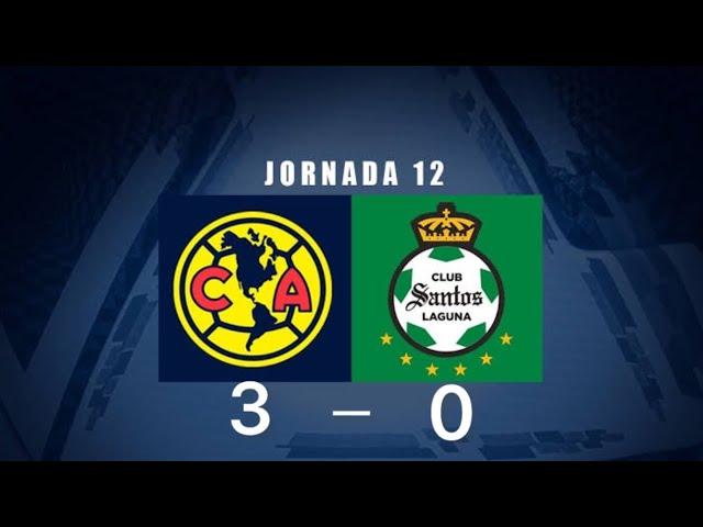 America vs Santos 3-0 Resumen COMPLETO Jornada 12